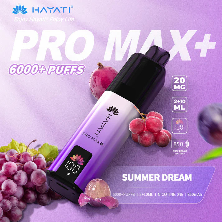 Hayati Pro Max Plus 6000 Puffs Disposable Vapes [Box of 5]
