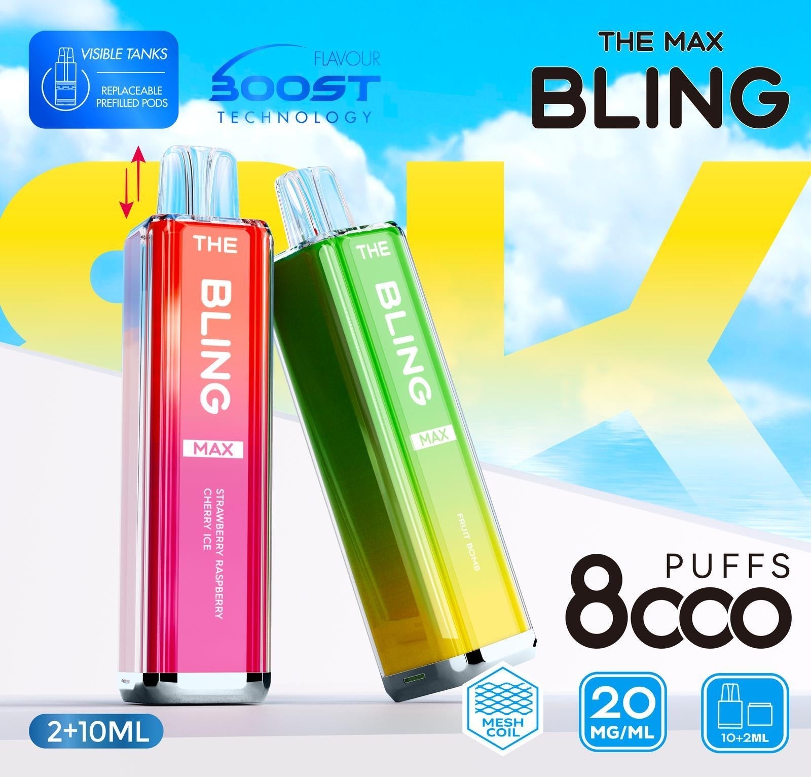 The Crystal Bling Max 8000 Puff [Box of 5]