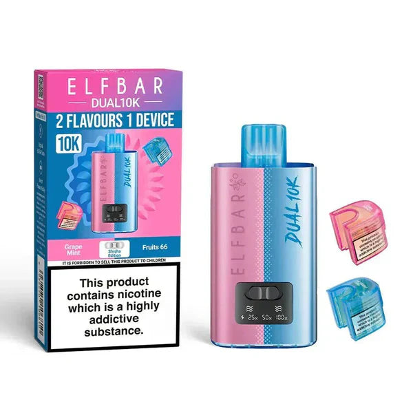 Elf Bar Dual 10K Disposable 2-in-1 Vape [Box of 5]