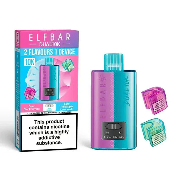 Elf Bar Dual 10K Disposable 2-in-1 Vape [Box of 5]