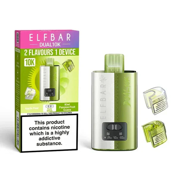 Elf Bar Dual 10K Disposable 2-in-1 Vape [Box of 5]