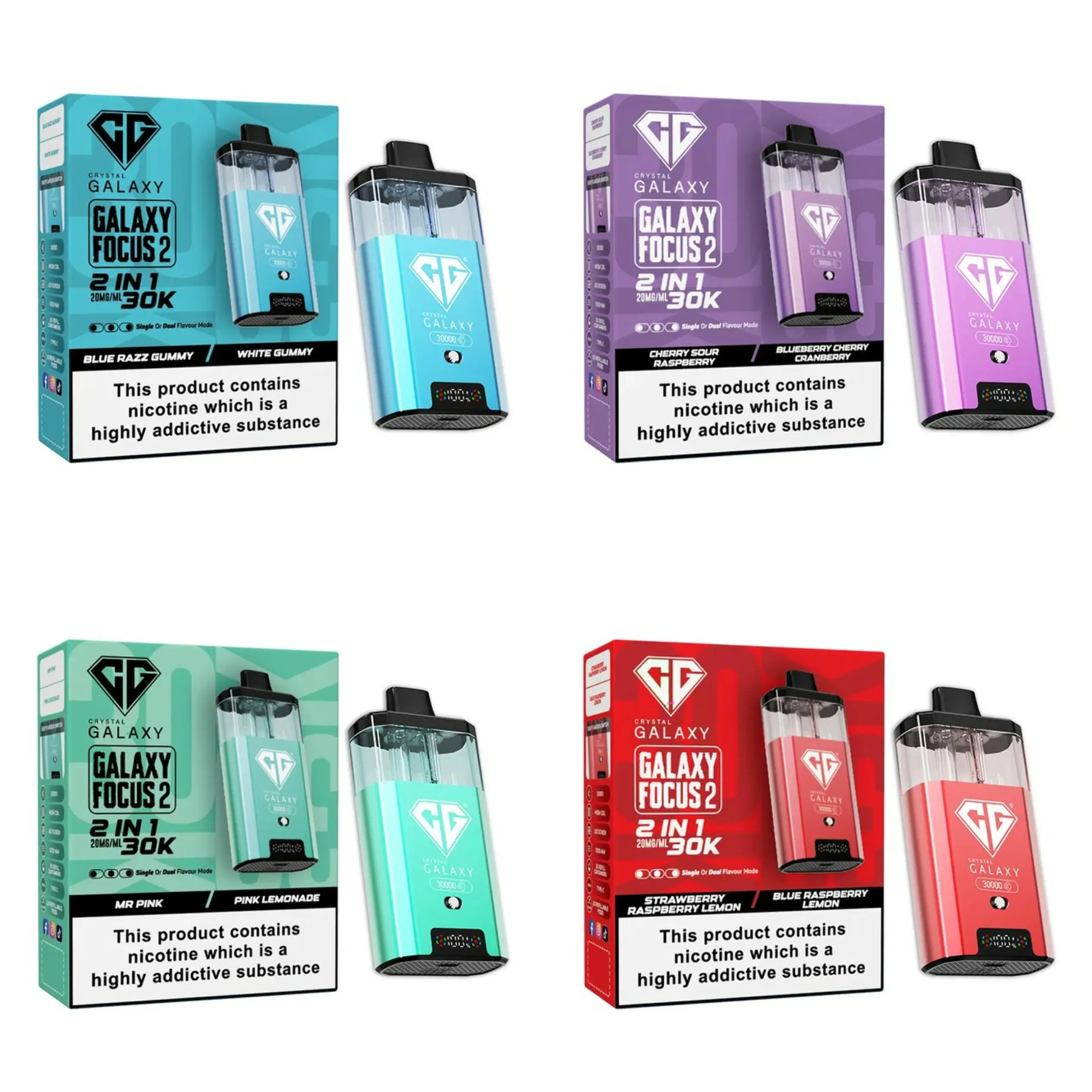 Crystal Galaxy Focus 2 30K Prefilled Vape Kit [Box of 5]