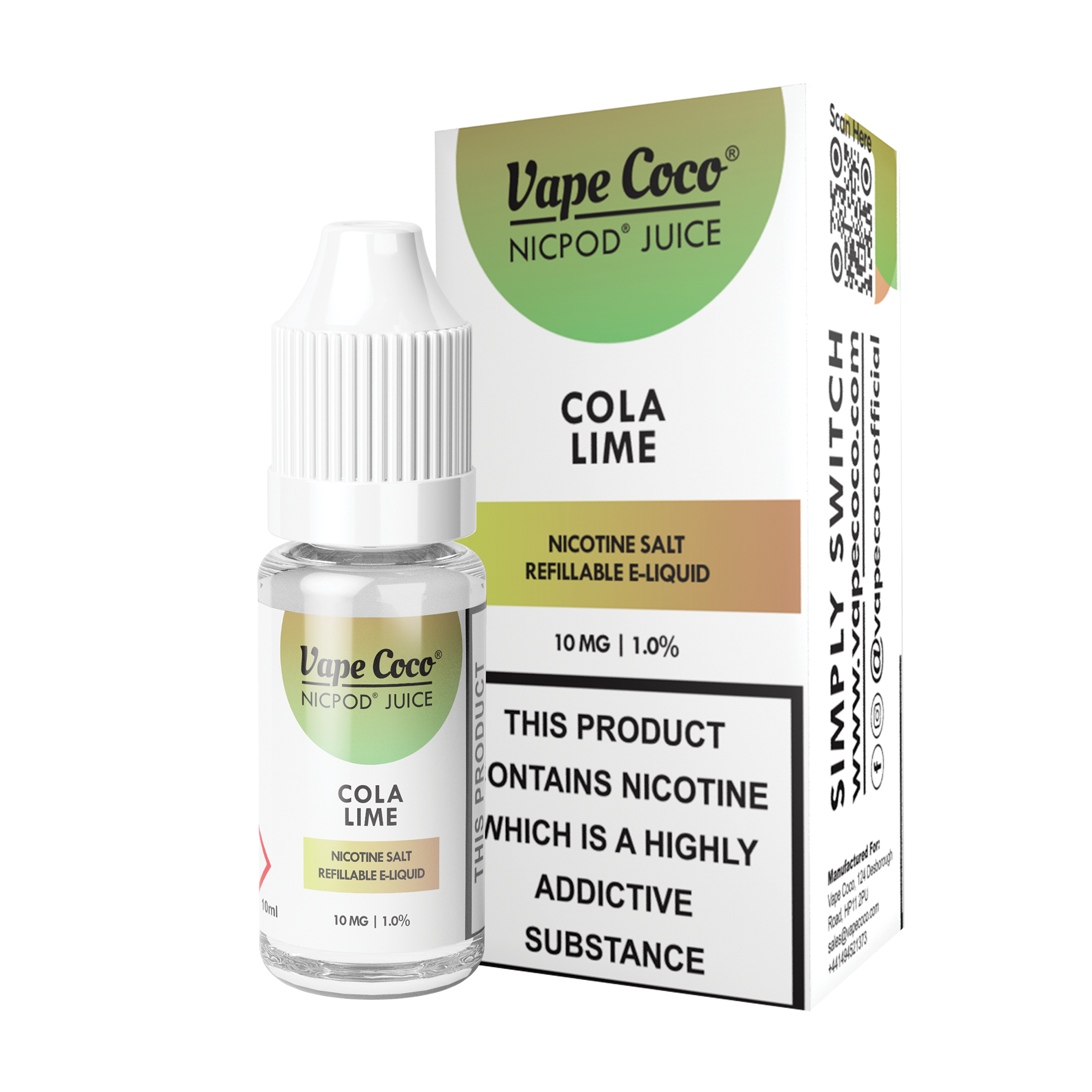 Vape CoCo Nic Pod Juices 20mg [Box of 10]
